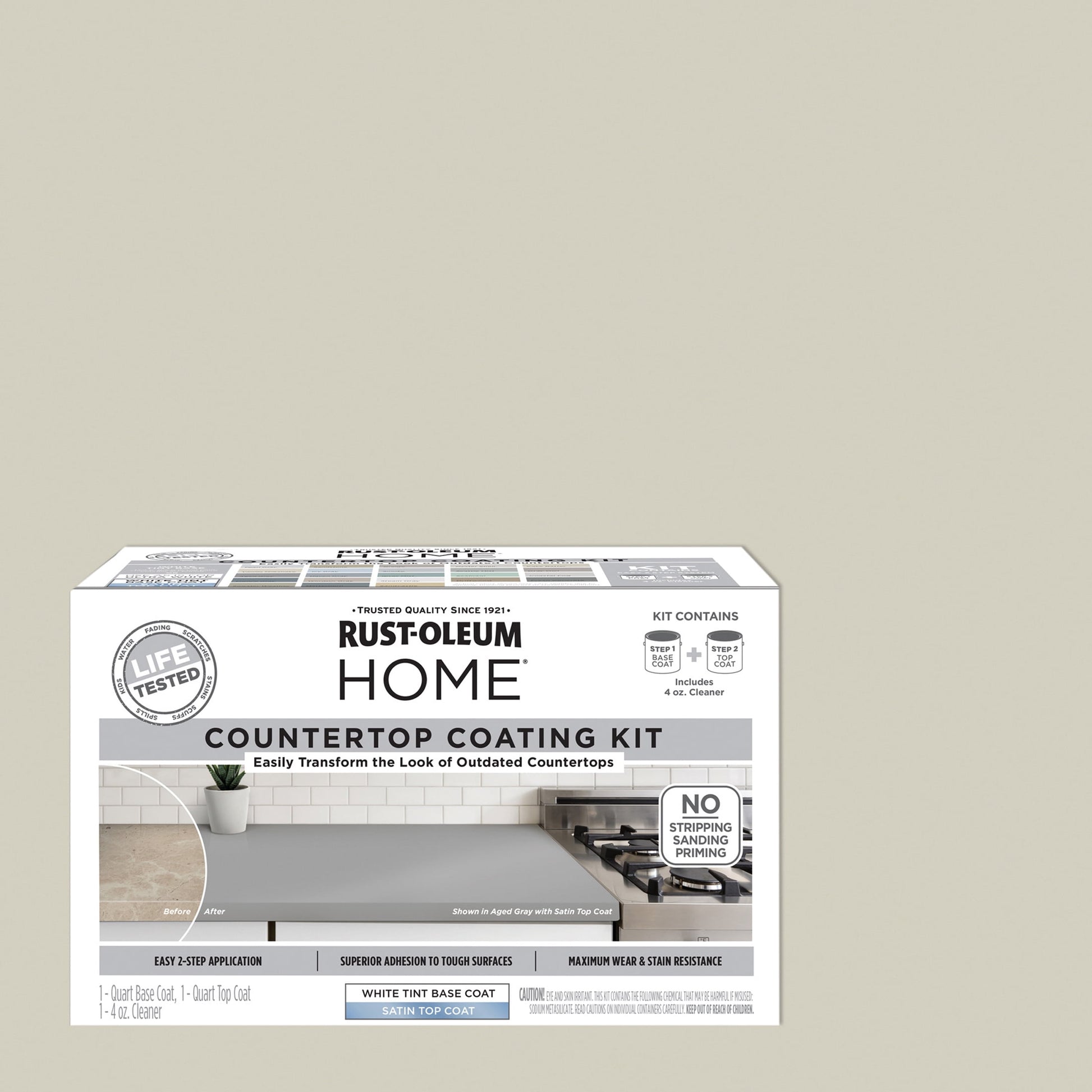 Cake Batter, Rust-Oleum HOME Countertop Satin Coating Kit-38496202T, Quart