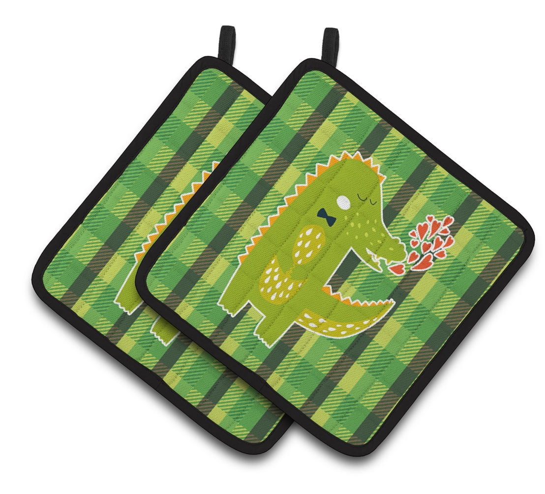 Caroline's Treasures Alligator Love Pair of Pot Holders