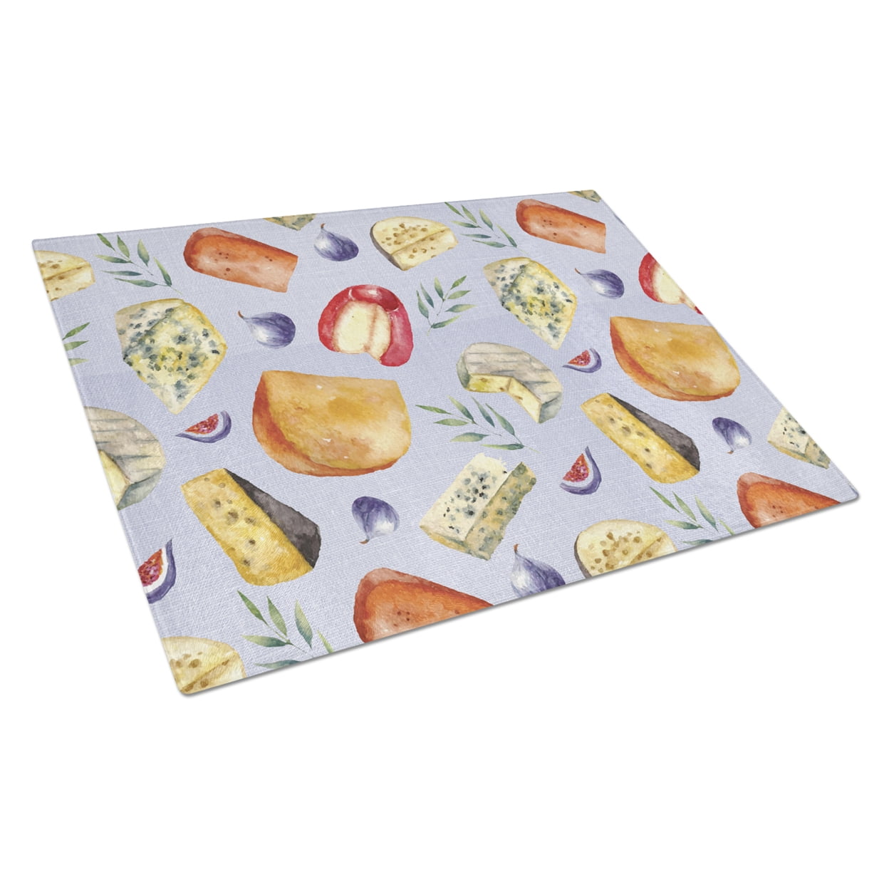Caroline's Treasures Assortment of Cheeses Glass Cutting Board Large