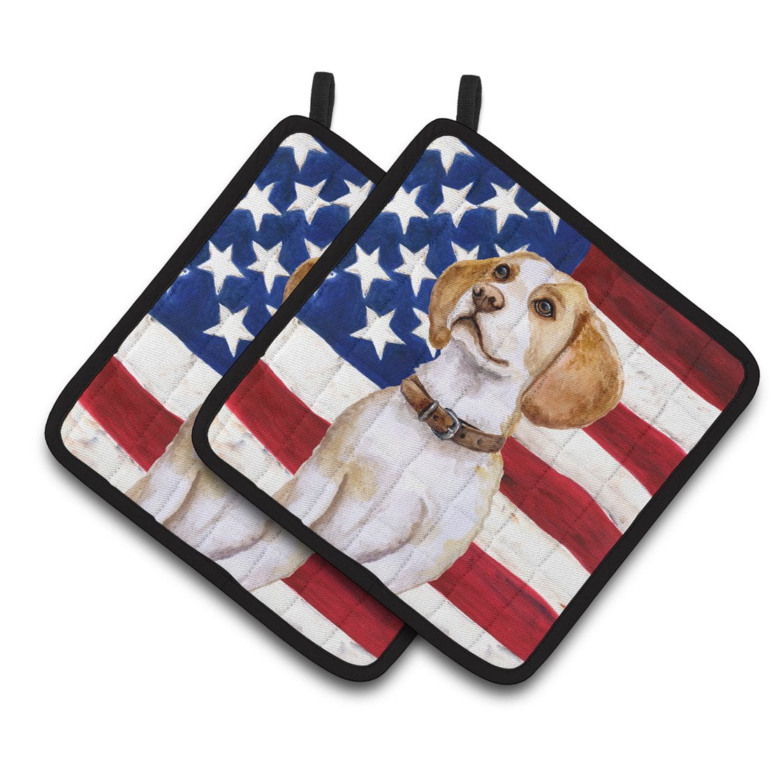 Caroline's Treasures Beagle Patriotic Pair of Pot Holders