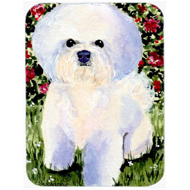 Caroline's Treasures Bichon Frise Glass Cutting Board Large