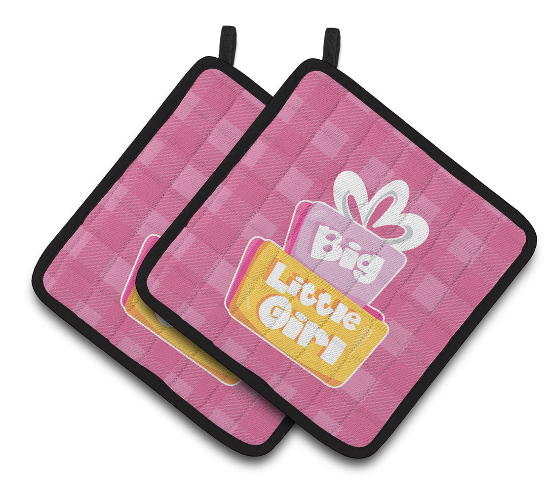 Caroline's Treasures Big Little Girl Pair of Pot Holders