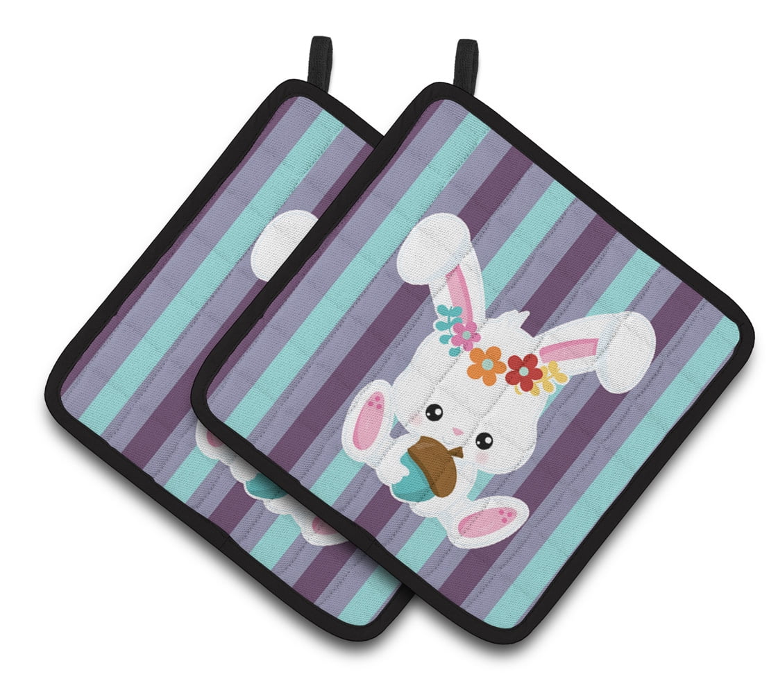 Caroline's Treasures Bunny Rabbit Pair of Pot Holders