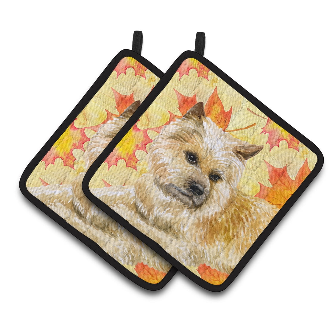 Caroline's Treasures Cairn Terrier Fall Pair of Pot Holders
