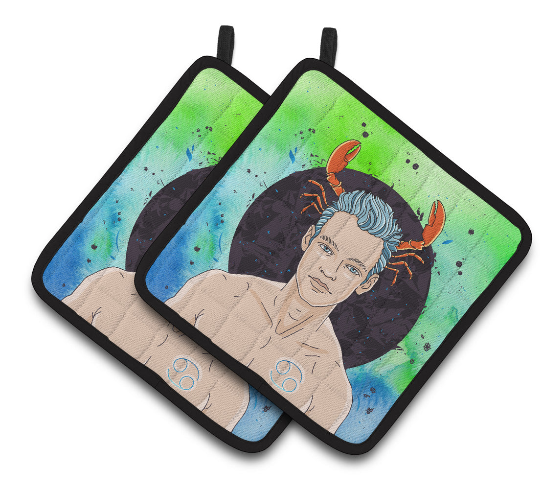 Caroline's Treasures Cancer Zodiac Sign Pair of Pot Holders