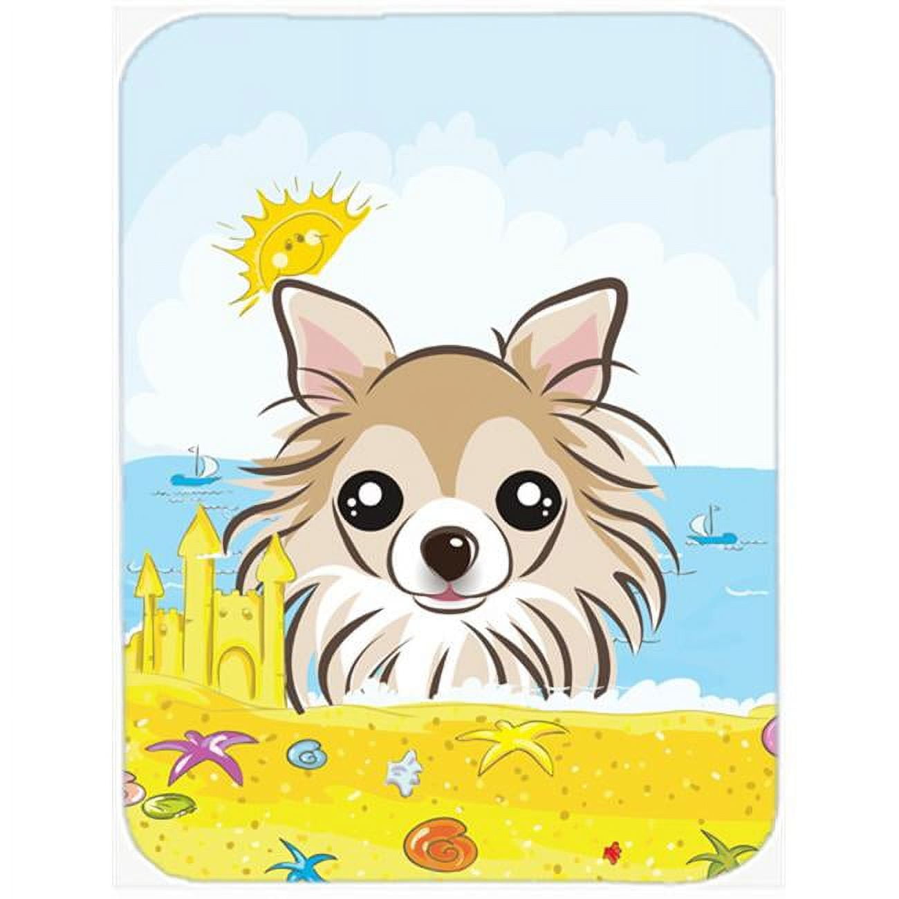 Caroline's Treasures Chihuahua Summer Beach Glass Cutting Board Large