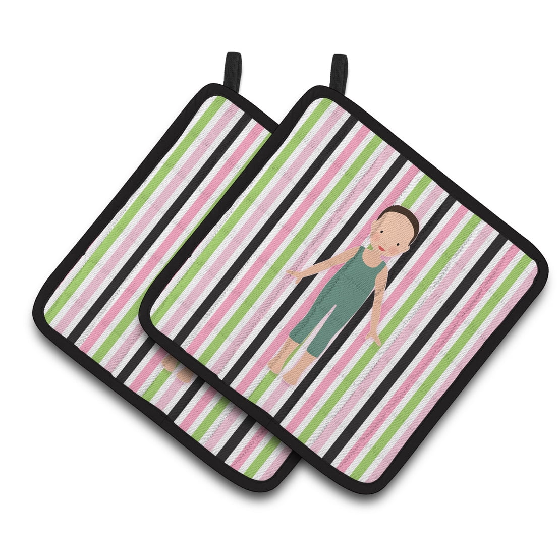 Caroline's Treasures Dancer Bikatard Flex Hands Pair of Pot Holders
