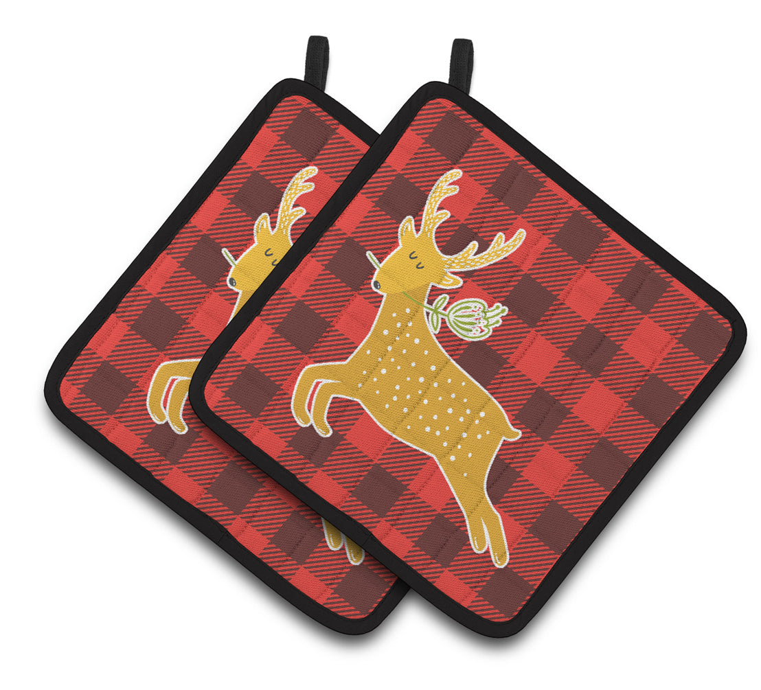 Deer Pair of Pot Holders