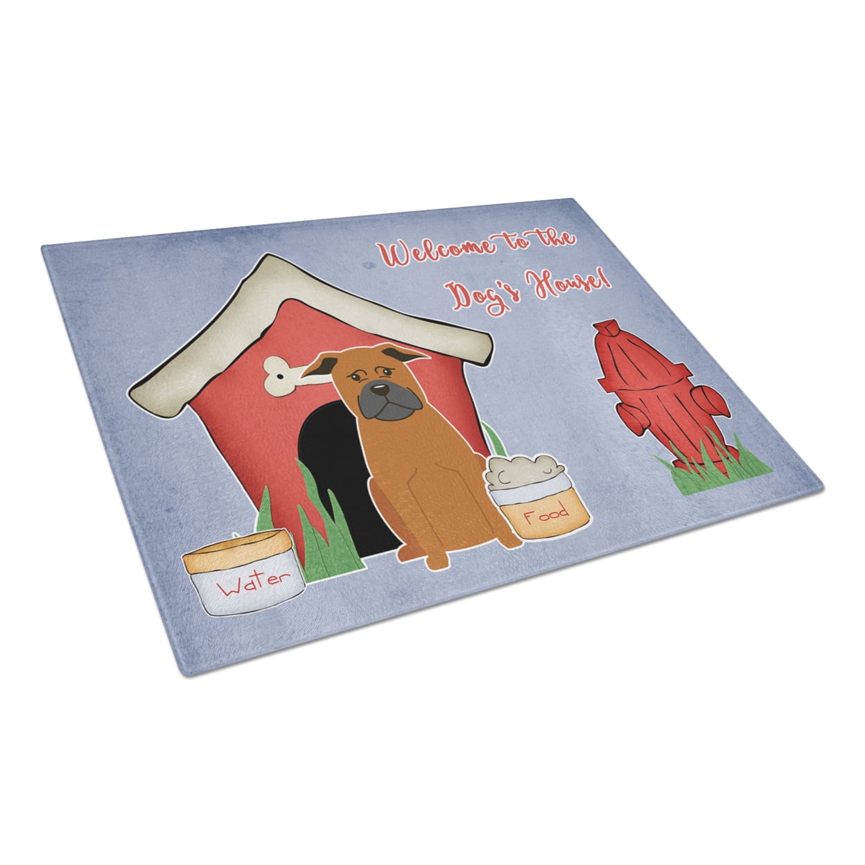 Caroline's Treasures Dog House Collection Chinese Chongqing Dog Glass Cutting Board Large