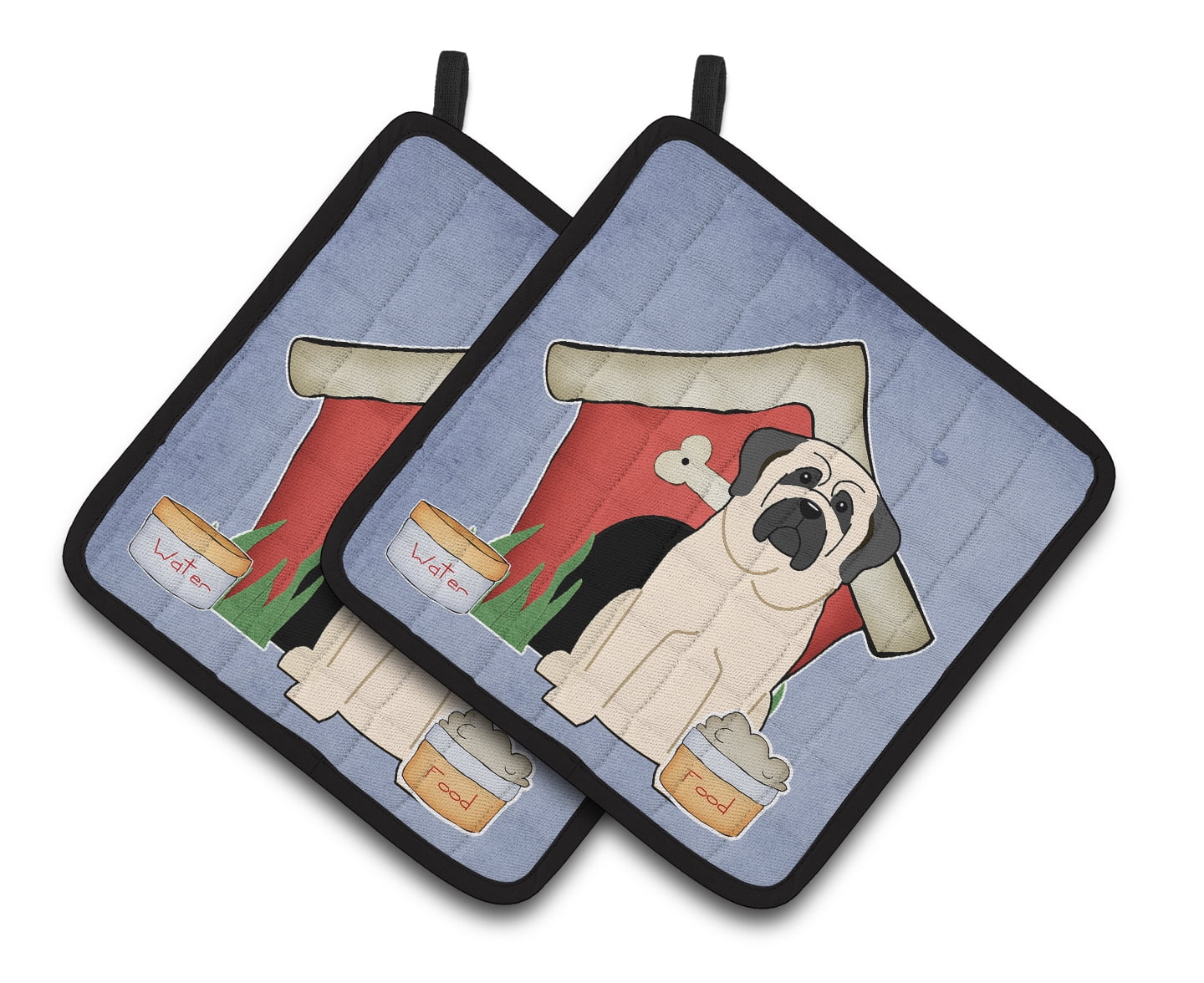 Caroline's Treasures Dog House Collection Mastiff White Pair of Pot Holders