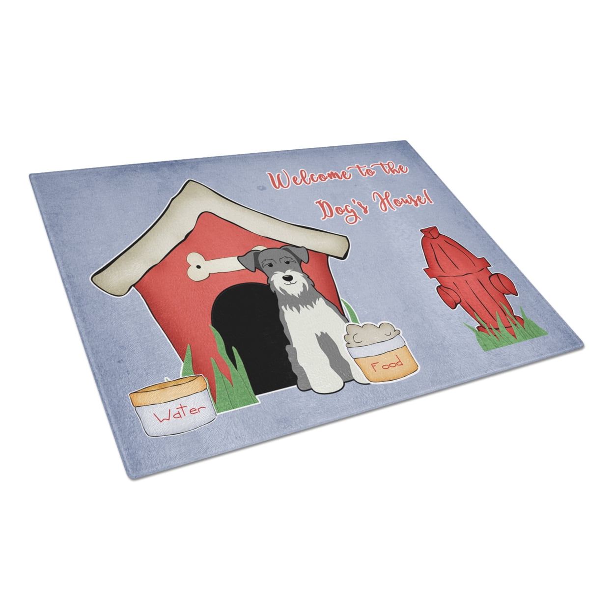 Caroline's Treasures Dog House Collection Miniature Schanuzer Salt and Pepper Glass Cutting Board Large