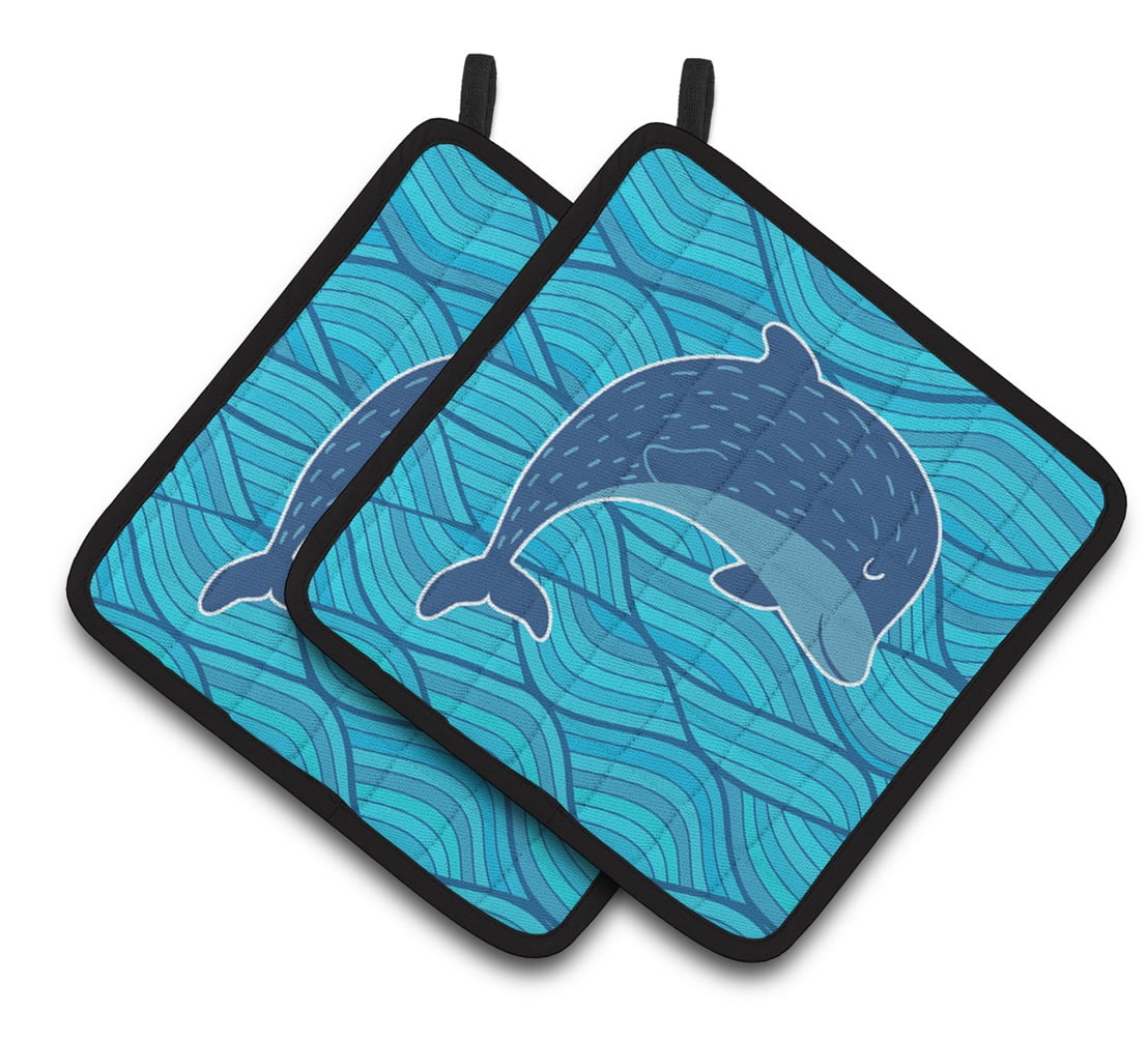 Caroline's Treasures Dolphin Pair of Pot Holders