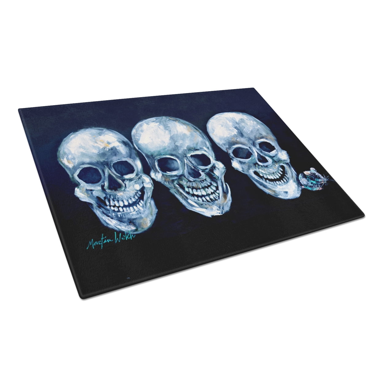 Caroline's Treasures Ekk A Meece Glass Cutting Board Large