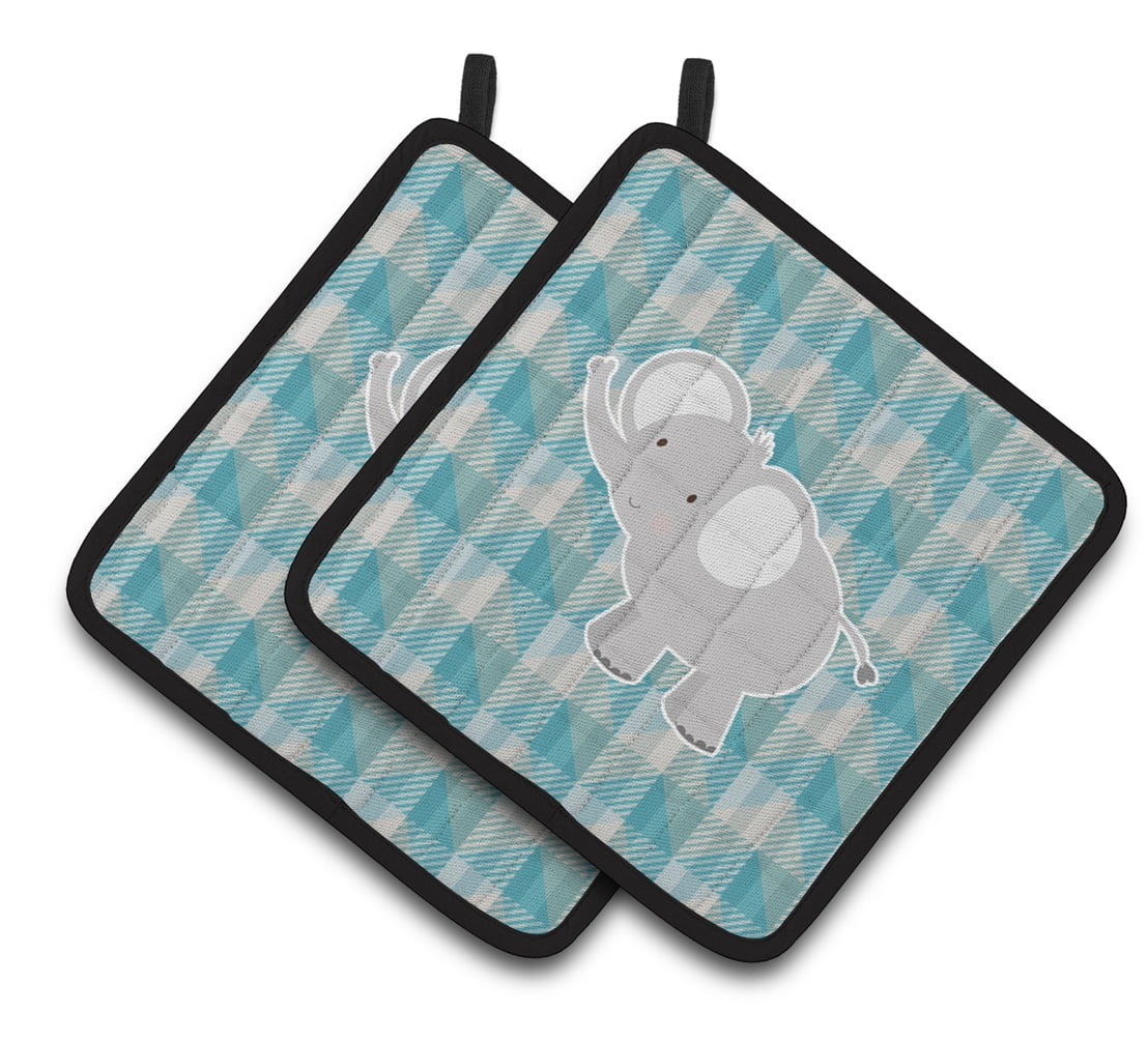 Caroline's Treasures Elephant Pair of Pot Holders