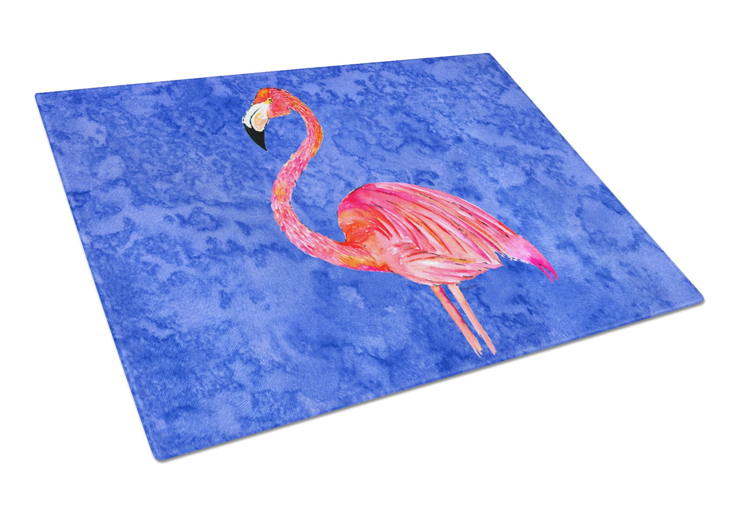 Caroline's Treasures Flamingo Glass Cutting Board Large