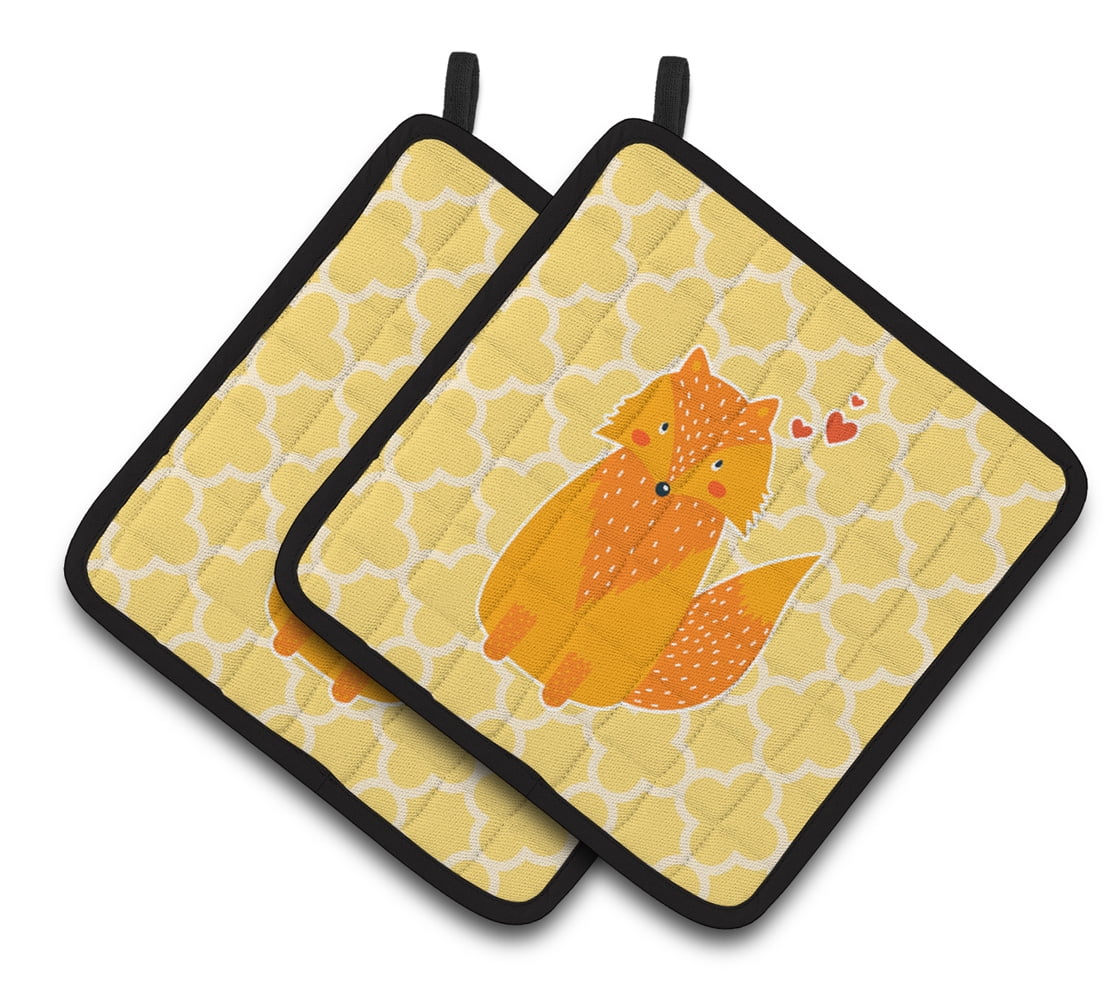 Caroline's Treasures Foxy Love Pair of Pot Holders