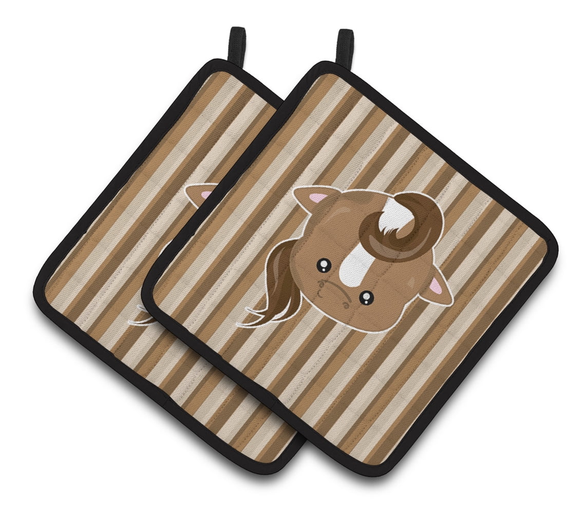 Horse Face Pair of Pot Holders