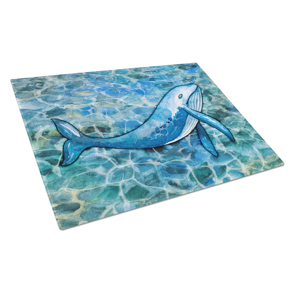 Humpback Whale Glass Cutting Board Large