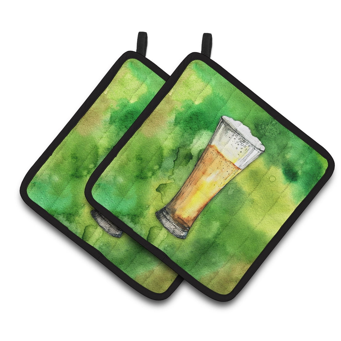 Caroline's Treasures Irish Beer Tall Pair of Pot Holders