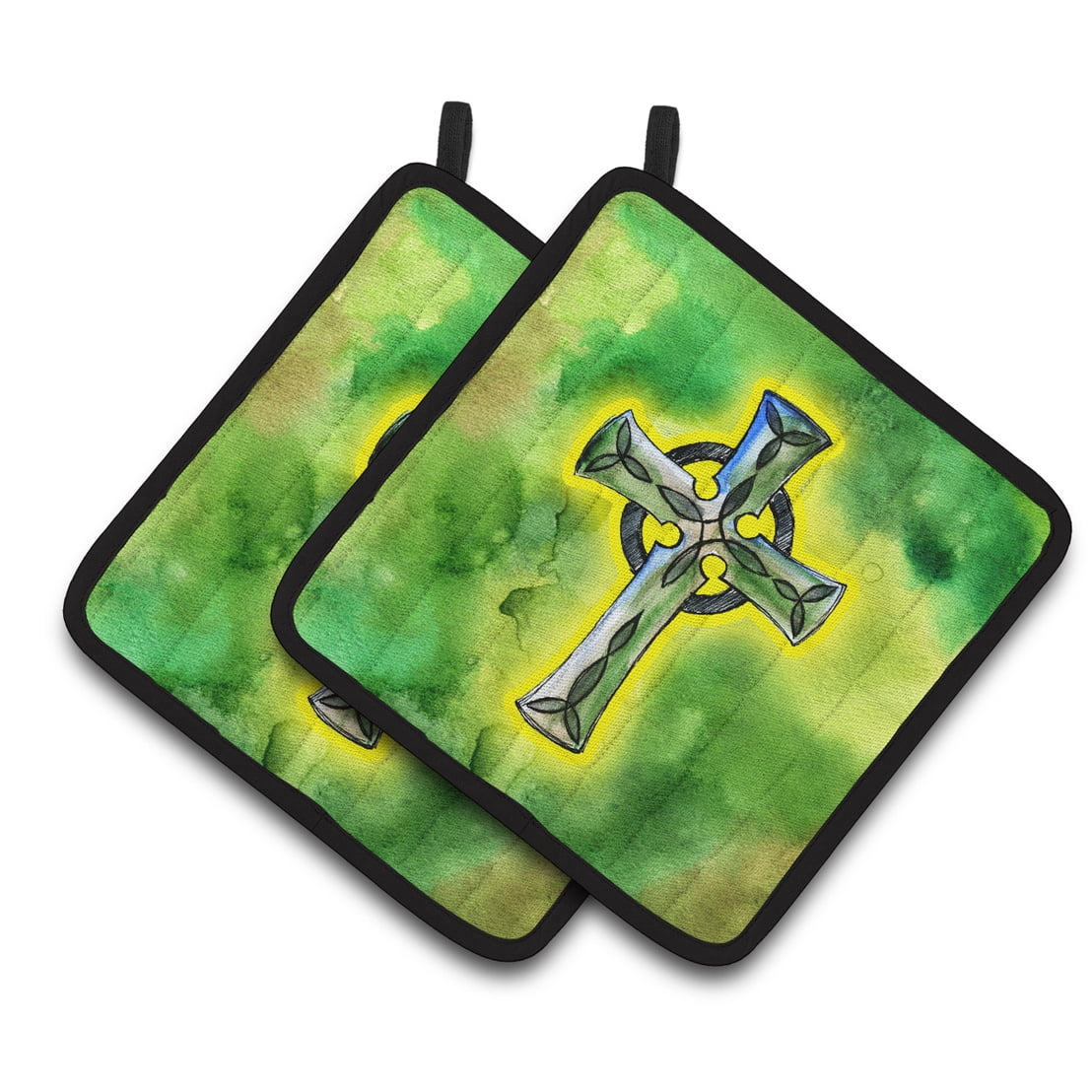Irish Celtic Cross Pair of Pot Holders