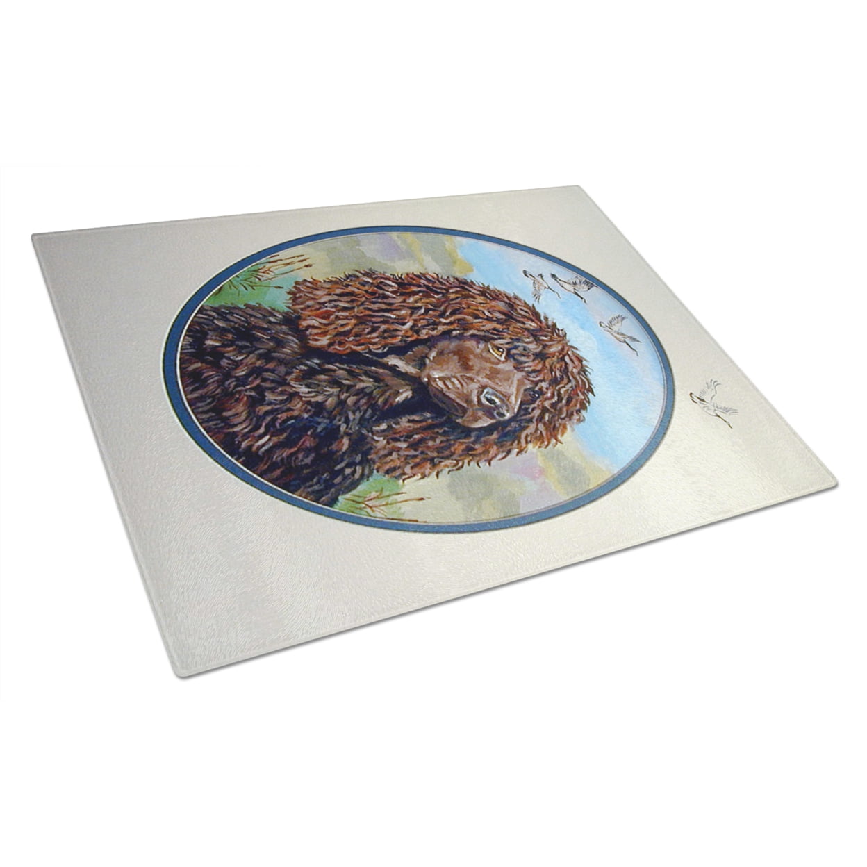 Caroline's Treasures Irish Water Spaniel Glass Cutting Board Large