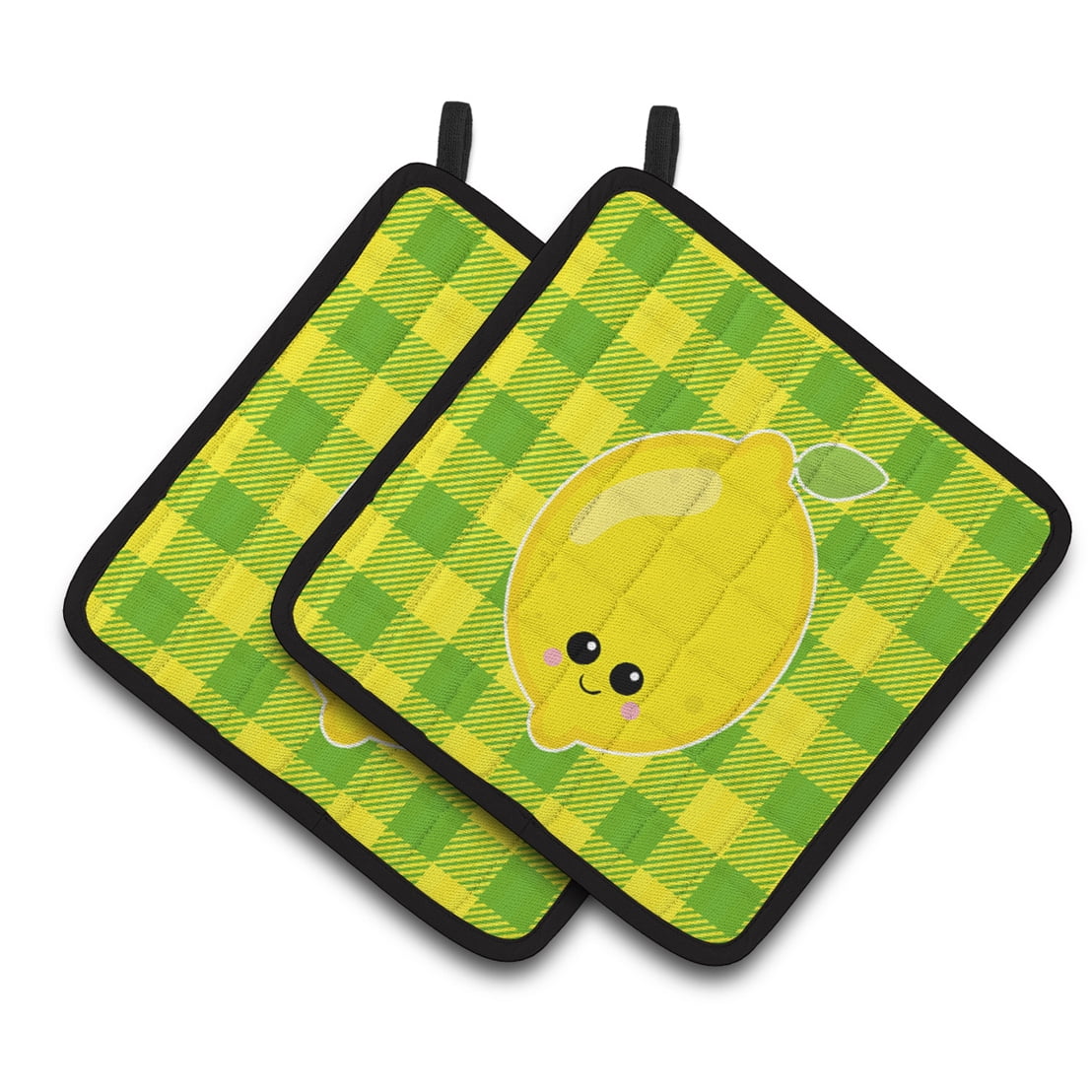Caroline's Treasures Lemon Face Pair of Pot Holders