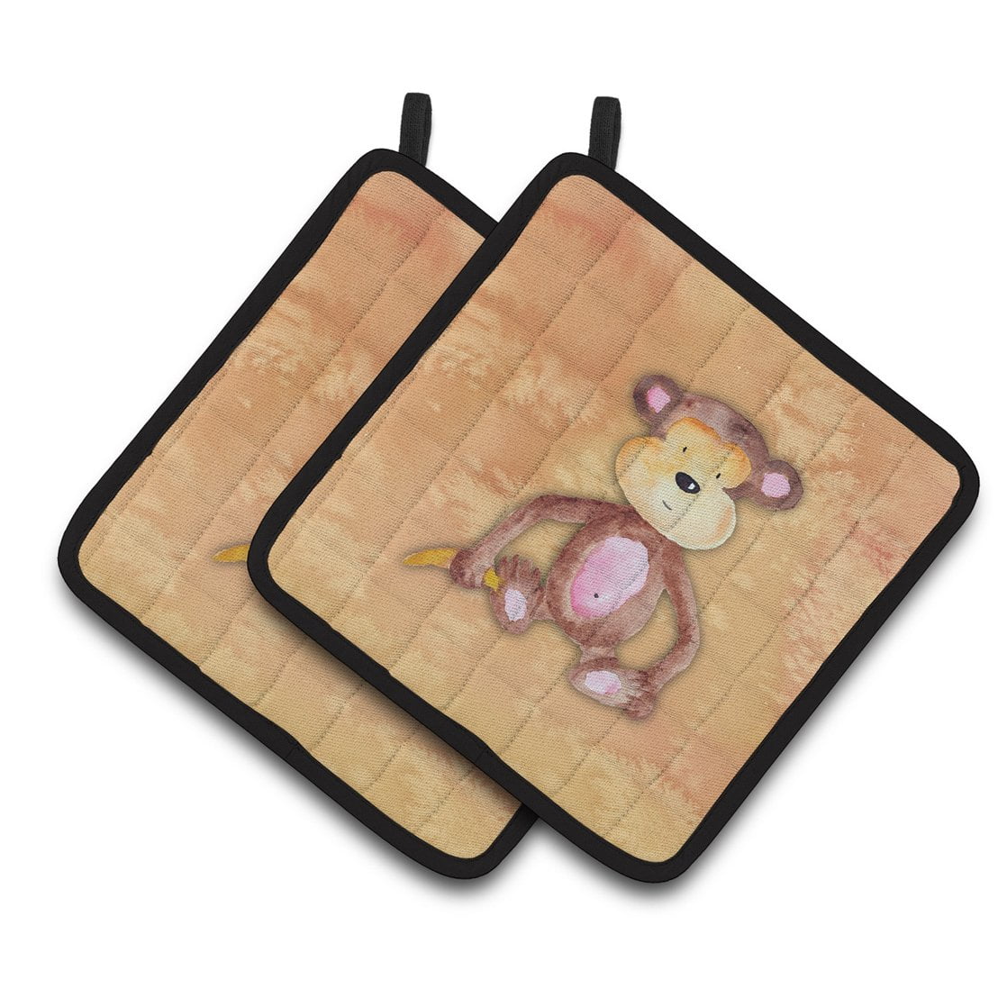 Caroline's Treasures Monkey Watercolor Pair of Pot Holders
