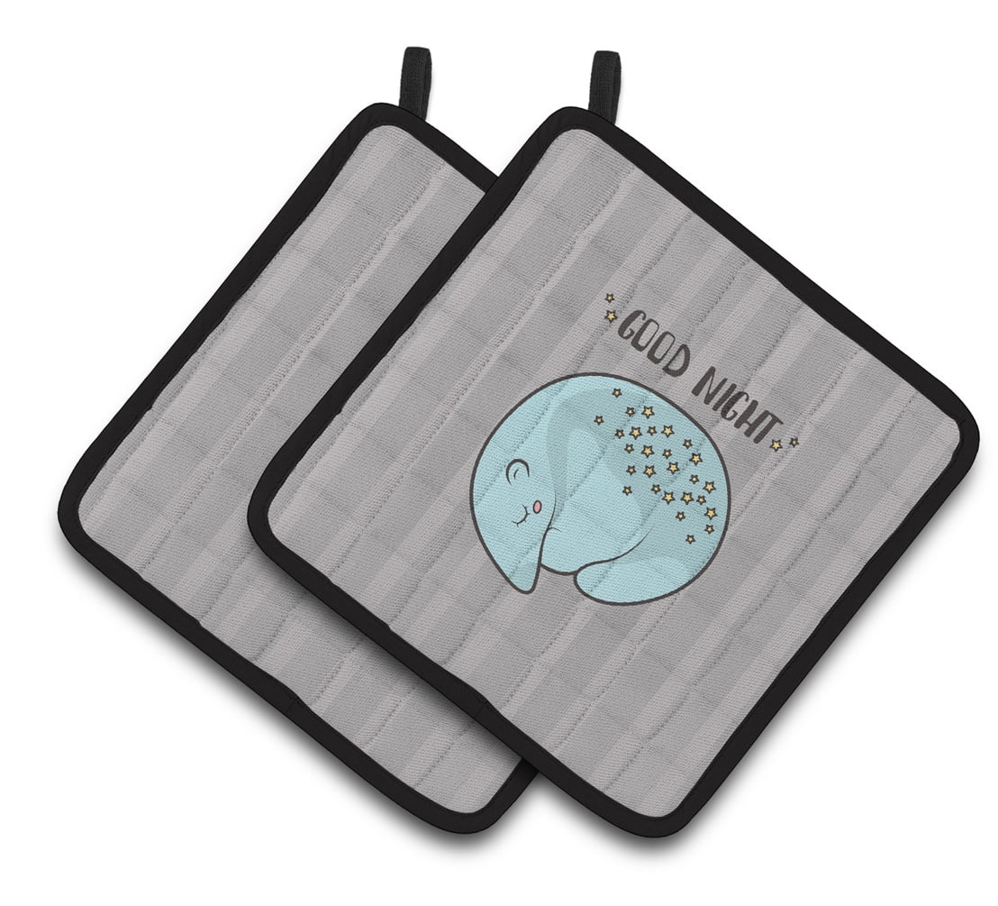 Caroline's Treasures Nursery Good Night Opossum Pair of Pot Holders