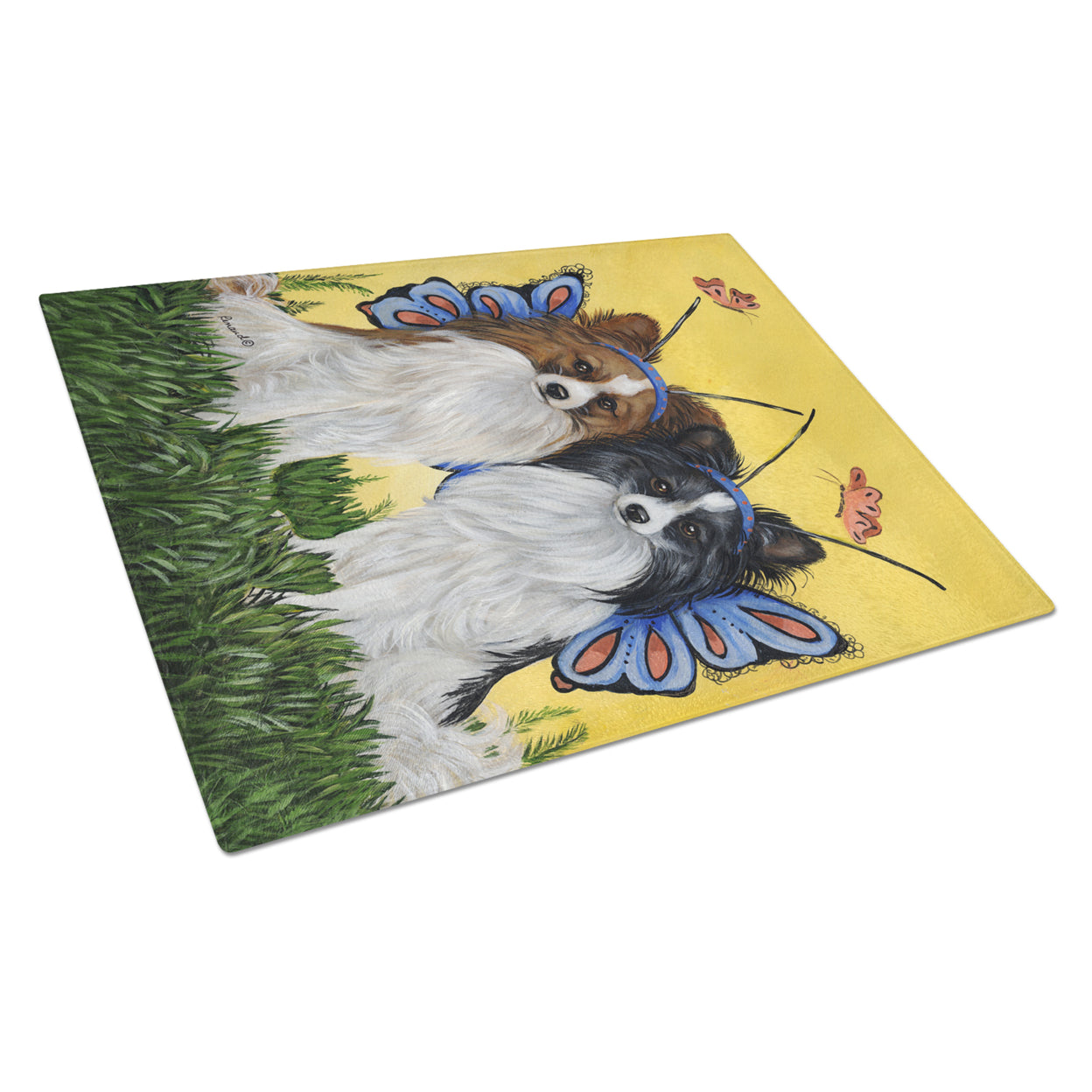 Caroline's Treasures PPP3143LCB Papillon Butterflies Glass Cutting Board Large, 12H x 16W, multicolor