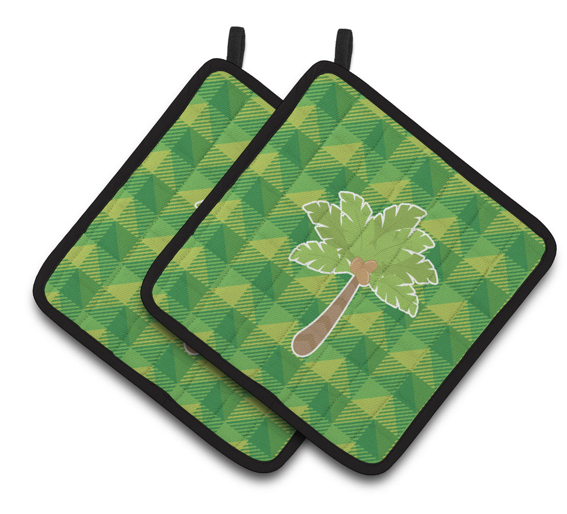 Caroline's Treasures Palm Tree Pair of Pot Holders