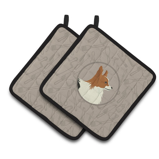 Caroline's Treasures Papillon In the Kitchen Pair of Pot Holders