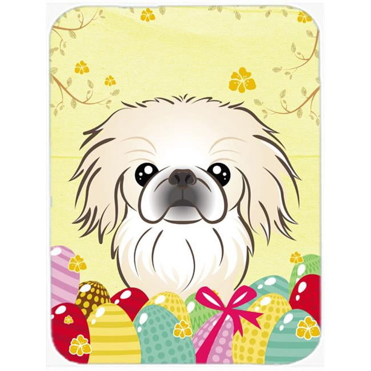 Caroline's Treasures Pekingese Easter Egg Hunt Glass Cutting Board Large