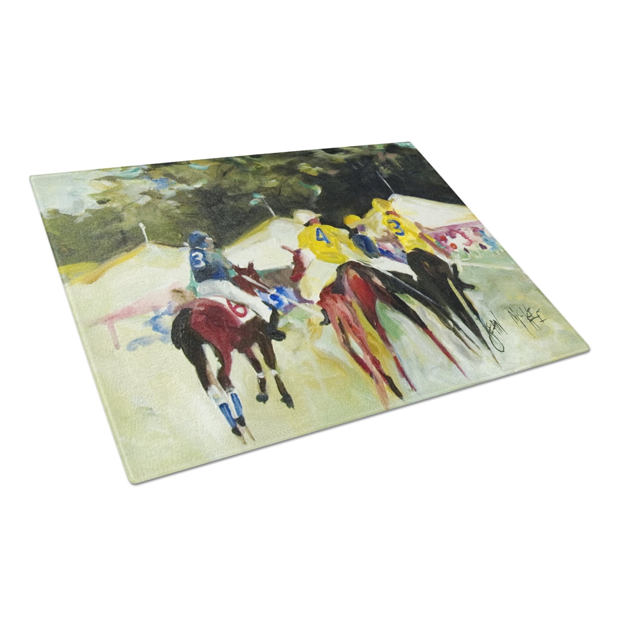 Polo at the Point Glass Cutting Board Large