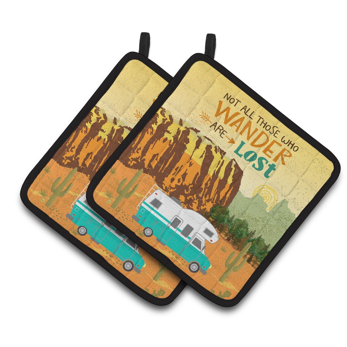 RV Camper Camping Wander Pair of Pot Holders