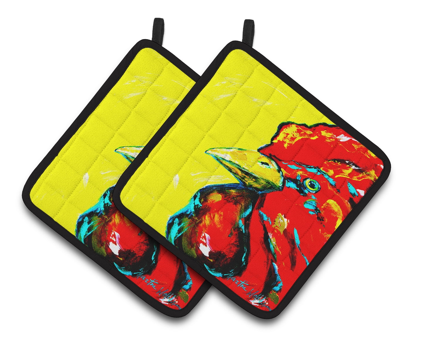 Caroline's Treasures Rooster Big Head Pair of Pot Holders