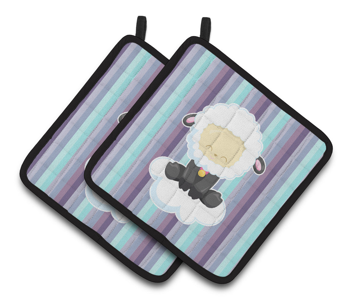 Caroline's Treasures Sheep on Cloud Pair of Pot Holders