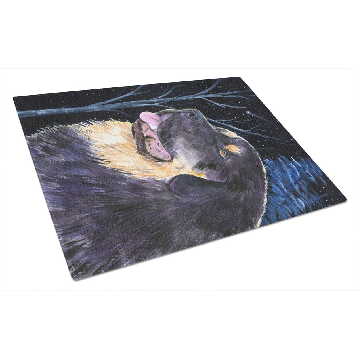 Caroline's Treasures Starry Night Tibetan Mastiff Glass Cutting Board Large