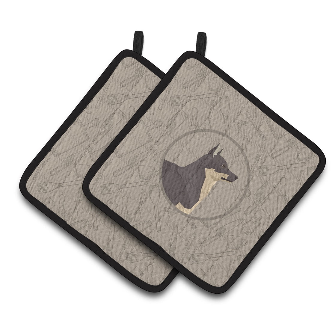 Caroline's Treasures Swedish Vallhund In the Kitchen Pair of Pot Holders