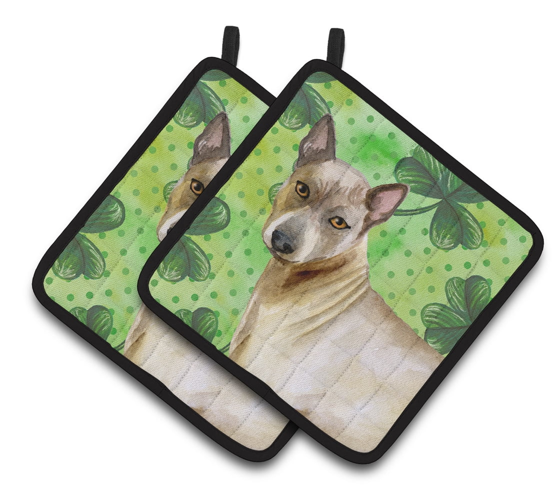 Thai Ridgeback St Patrick's Pair of Pot Holders