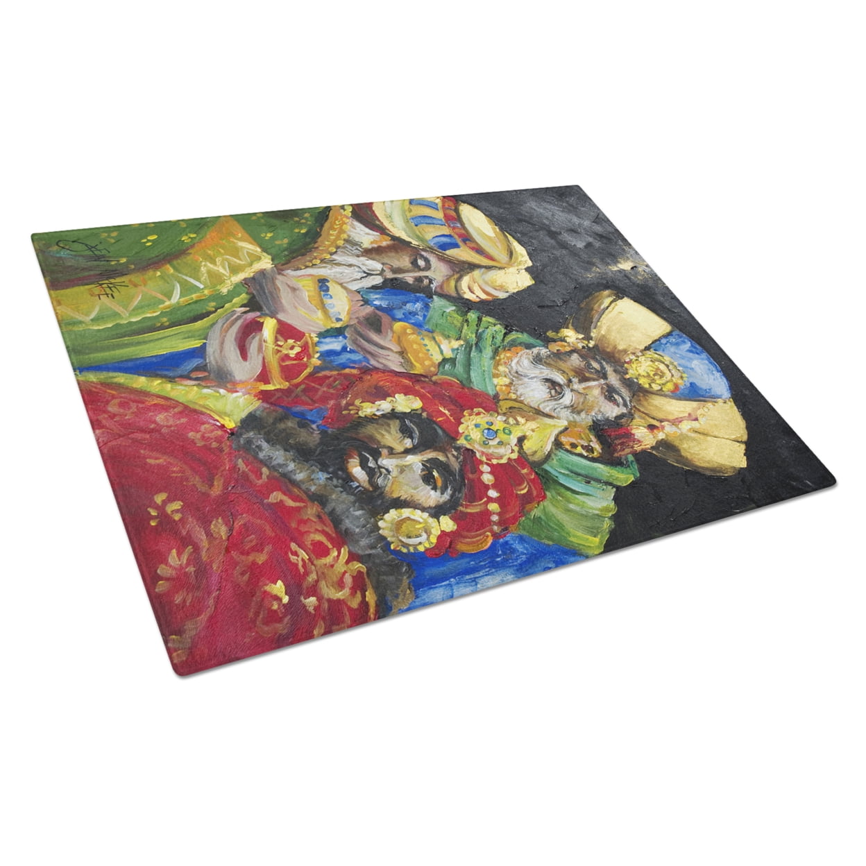 Caroline's Treasures The Three Wise Men Glass Cutting Board Large