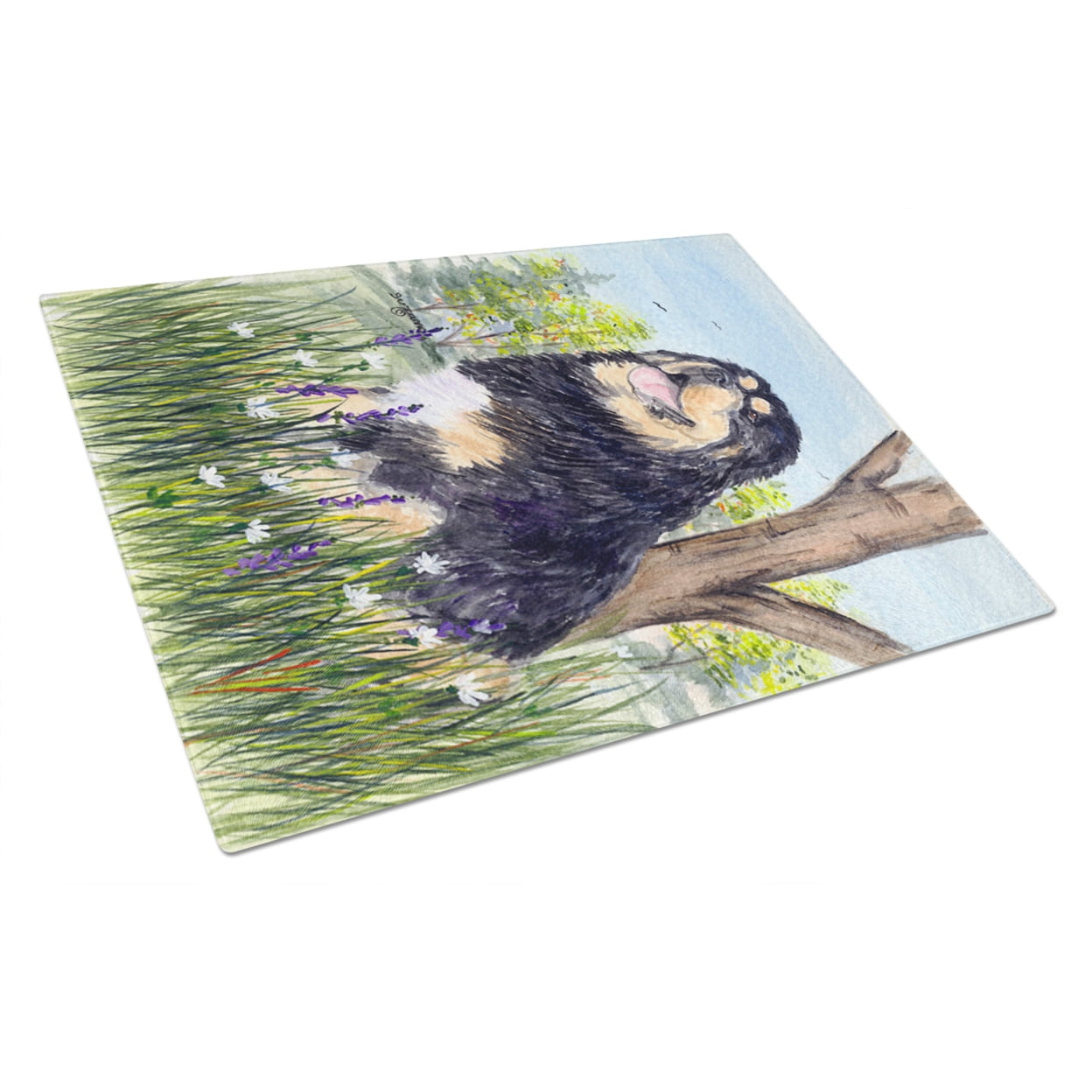 Caroline's Treasures Tibetan Mastiff Glass Cutting Board Large