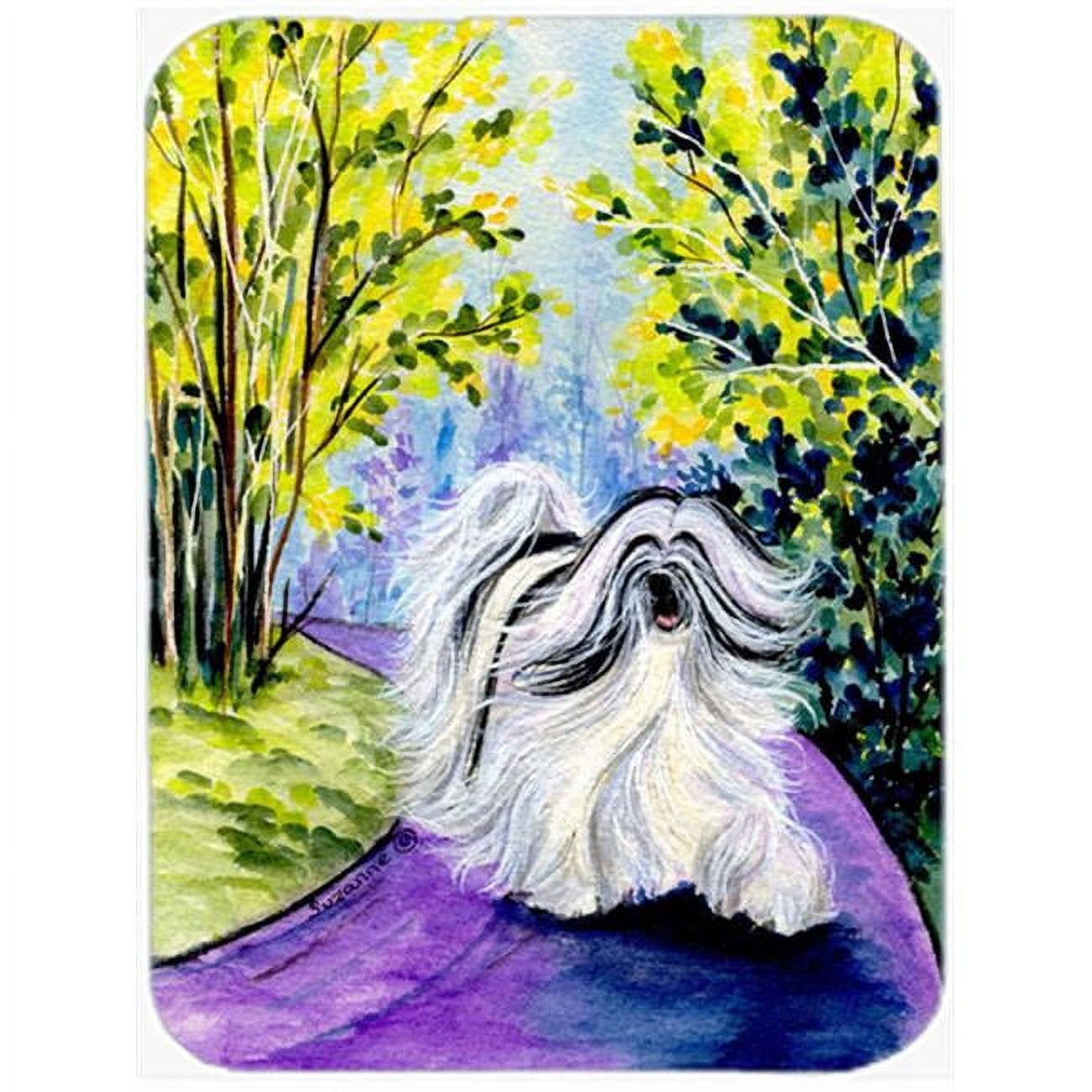 Caroline's Treasures Tibetan Terrier Glass Cutting Board Large