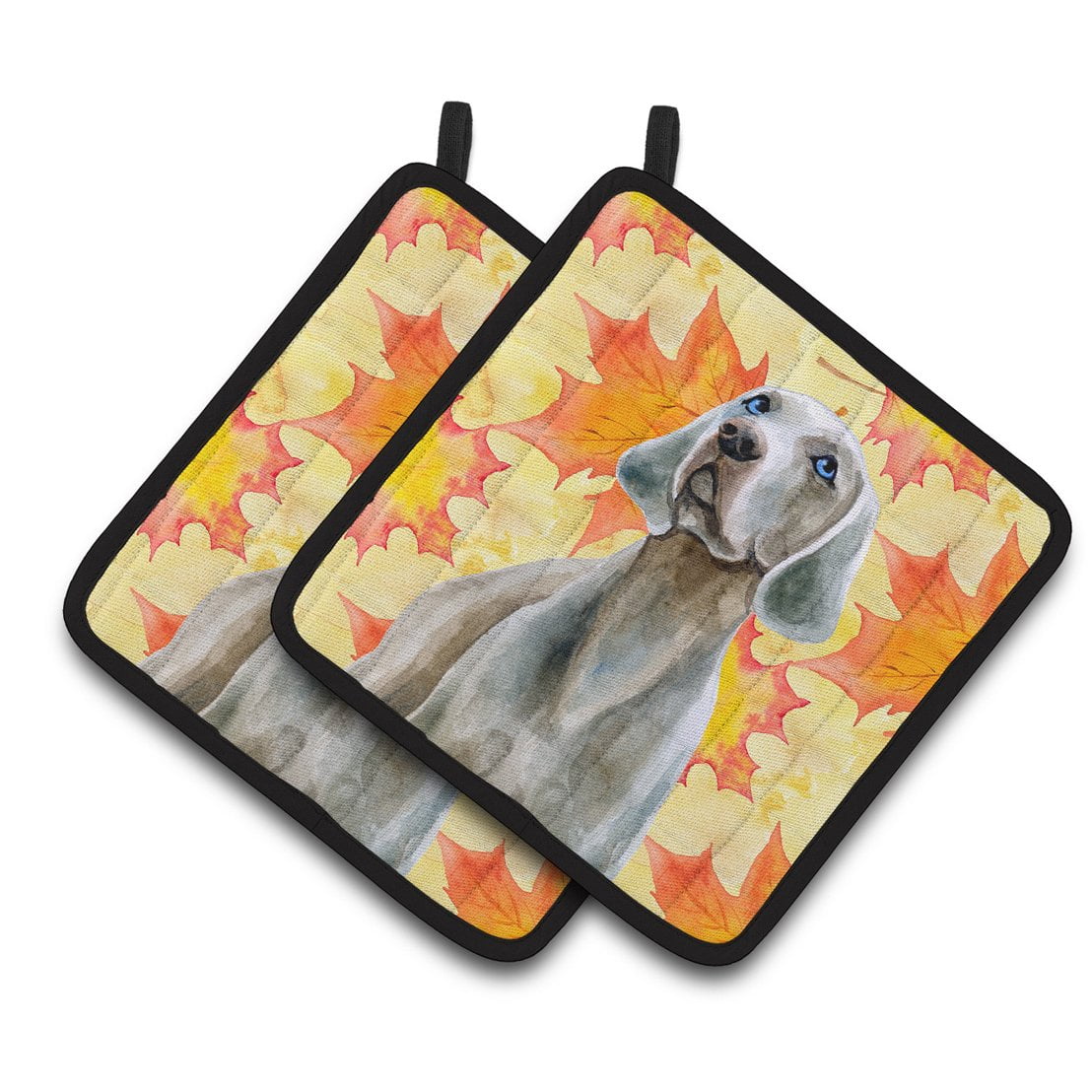 Caroline's Treasures Weimaraner Fall Pair of Pot Holders