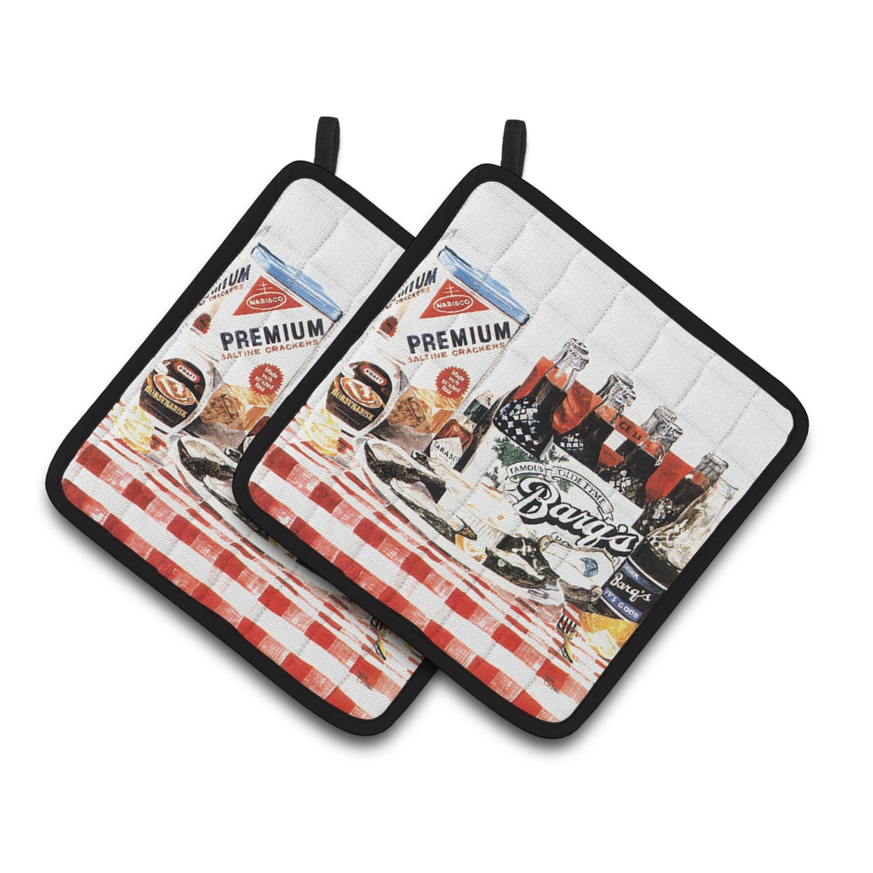 Carolines Treasures 1004PTHD Barqs oysters Pair of Pot Holders , 7.5HX7.5W, multicolor
