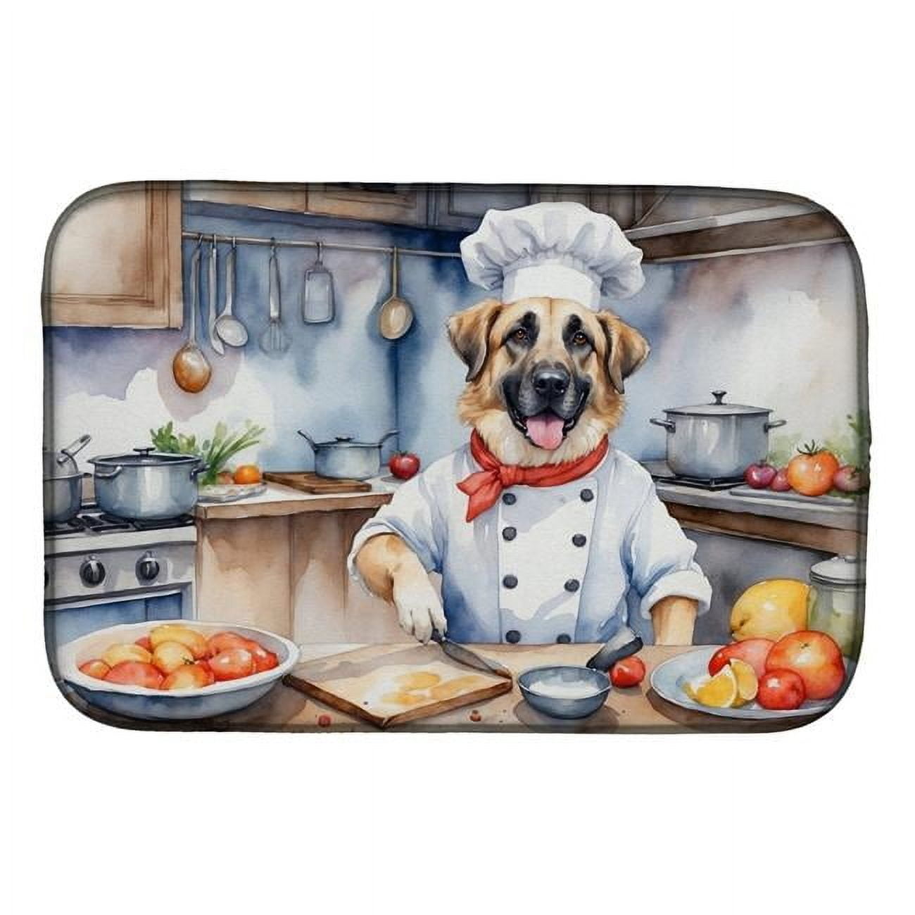 Carolines Treasures DAC6191DDM 21 x 14 in. Anatolian Shepherd The Chef Dish Drying Mat