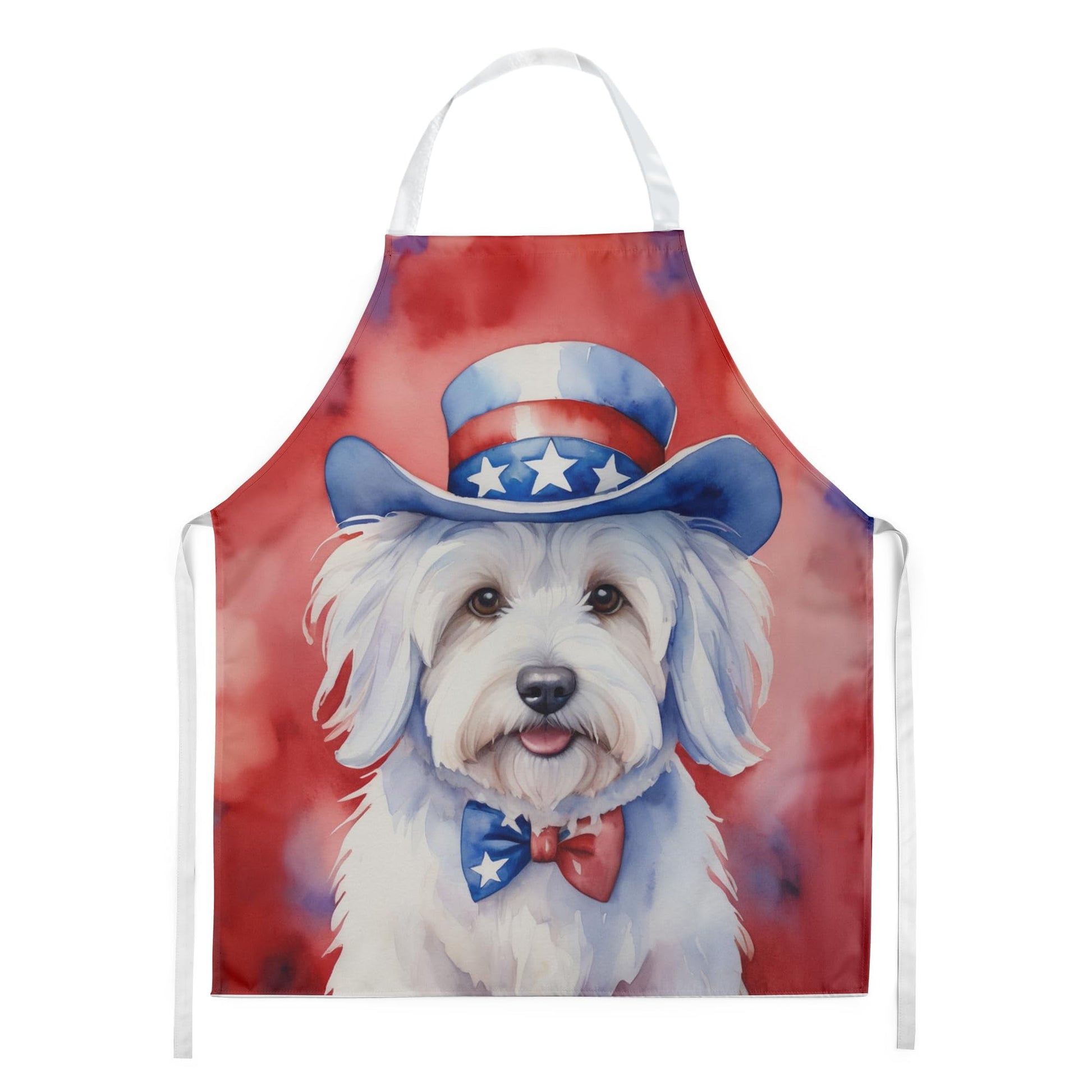 Coton de Tulear Patriotic American Apron 27 in x 30 in