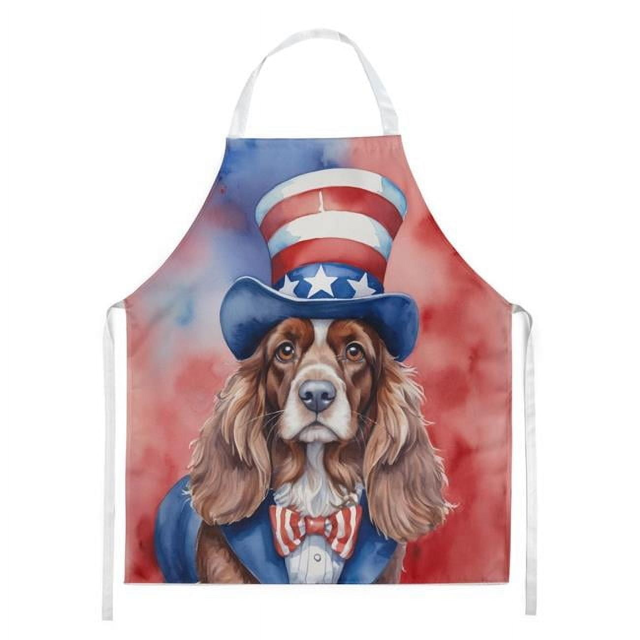 Carolines Treasures DAC5708APRON 30 x 27 in. English Cocker Spaniel Patriotic American Apron