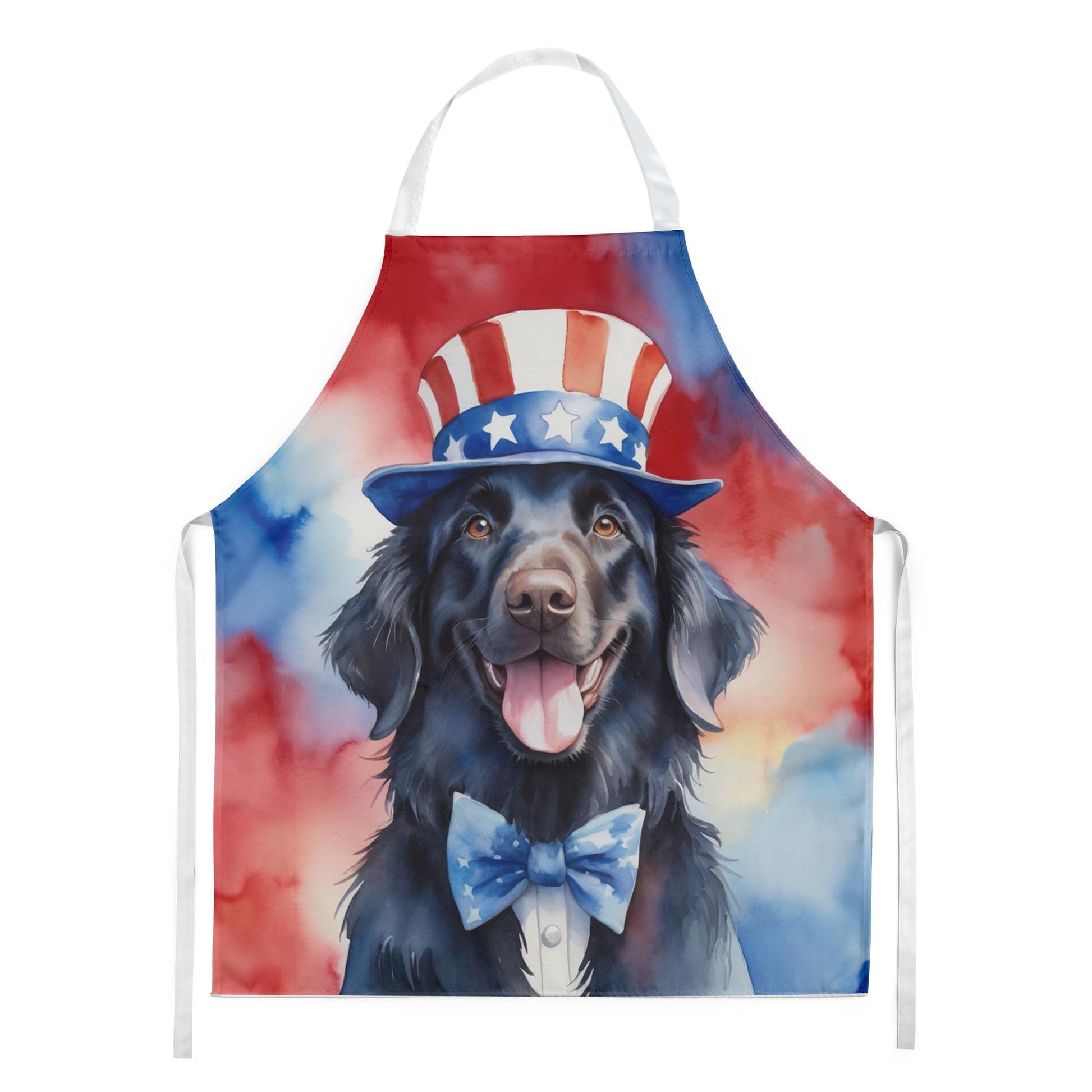 Flat-Coated Retriever Patriotic American Apron 27 in x 30 in