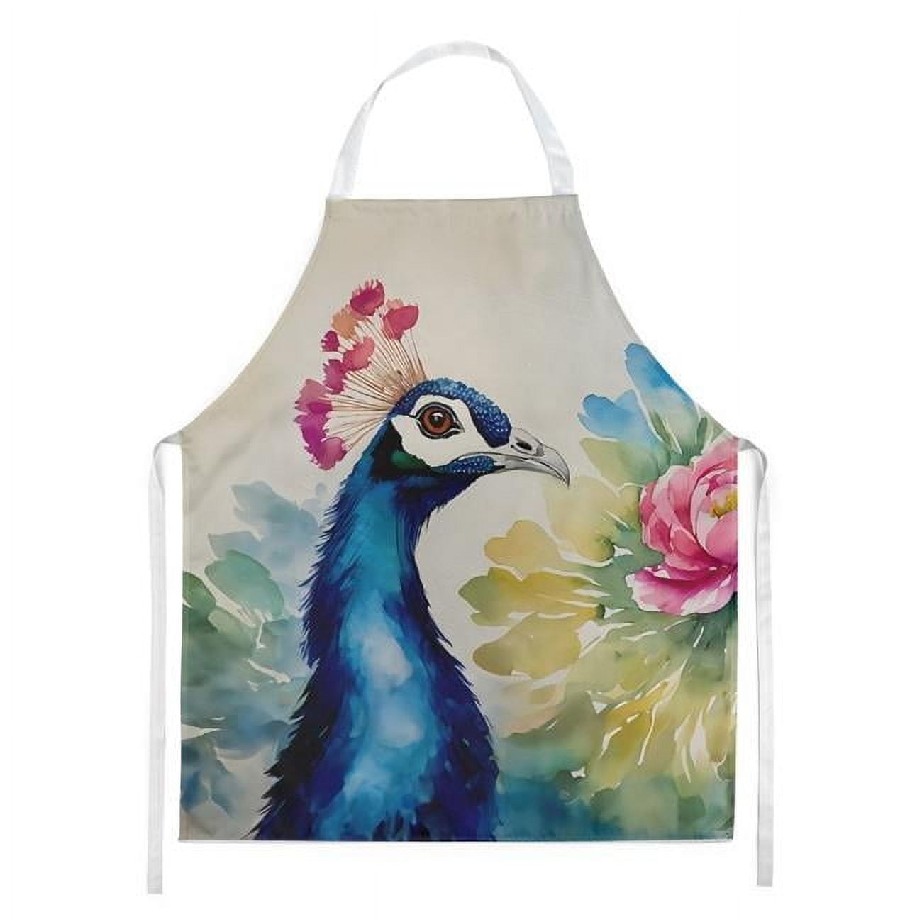 Carolines Treasures DAC3254APRON 30 x 27 in. Peacock Kitchen Apron