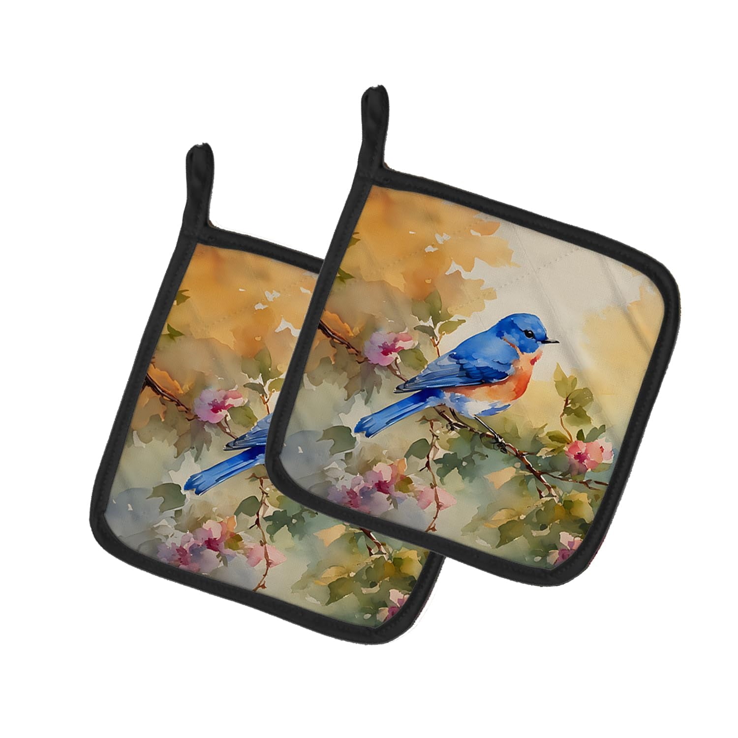 Carolines Treasures 7.5 x 7.5 in. Elf Owl Pot Holders - Set of 2